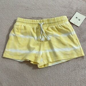 R+R yellow and white shorts